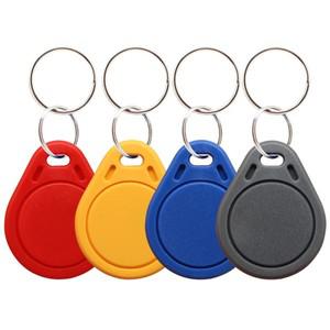 10Pcs RFID Keytags Mifare 13.56MHz 14443A M1 S50 소형 스마트 IC 키 링 태그 Keyfob 토큰 Nfc 액세스 제