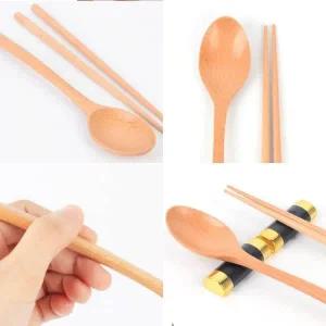 나무 수저세트 우드젓가락 식사용 나무식기 스시용 숟가락