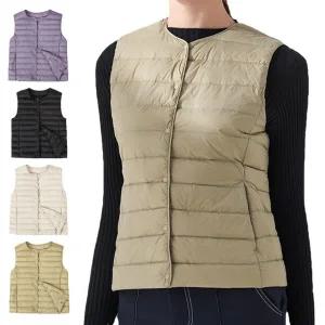 여성 무지컬러 무지 경랑 퀄팅 패딩 베스트
