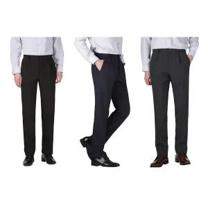 남자 겨울 원턱 사방스판 기모 정장바지 LV-SPK-5401