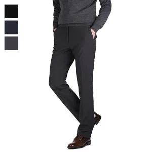 남자 겨울 스판 기모 비즈니스 바지 LV-SPK-703-그레이