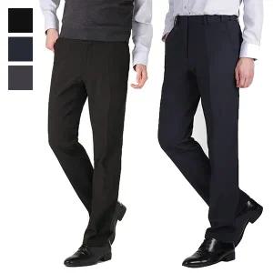 남자 겨울 스판 기모 비즈니스 바지 LV-SPK-701-블랙