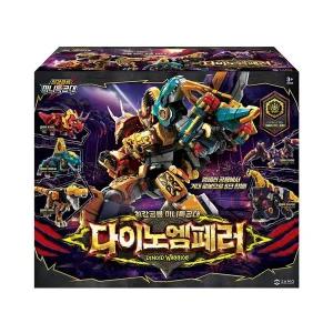 최강공룡 미니특공대 다이노엠페러 5단합체 로봇 티라노 소드 트리케 디메트로 프테라 브라키오
