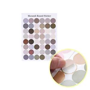 [셀러에이드]모란디 색상 원형 스티커 데코 다이어리 꾸미기