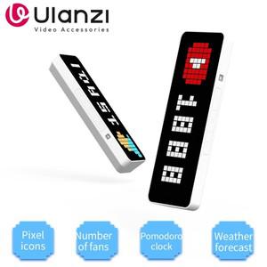 Ulanzi TC001 스마트 픽셀 시계 Youtube 팔로워 동시 일기 예보 기능 픽셀화 된 메시지 표시