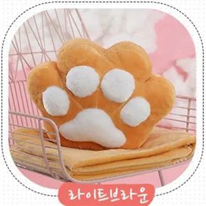 발바닥 무릎담요 캐릭터 쿠션