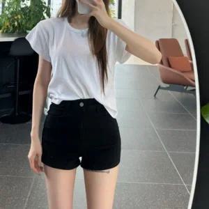 3부 하이웨스트 숏팬츠 핫팬츠 블랙 2타입 숏바지