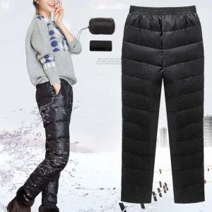 히팅튜브 오리털 다운팬츠 방풍 패딩바지 오리털 100프로