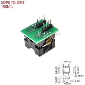 5PCS SOIC8 SOP8 TO DIP8 ez 프로그래머 어댑터 소켓 150MIL 변환기 모듈  칩 IC 24C02 EEPROM