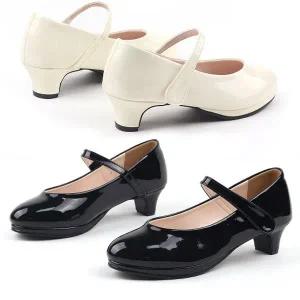 [아이잼슈즈]합창단 교복 에나멜 초등학생 주니어 아동 여아굽구두