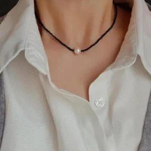 [아트박스]/신상오픈런 여성용 블링 진주 큐빅 실버볼 패션 목걸이