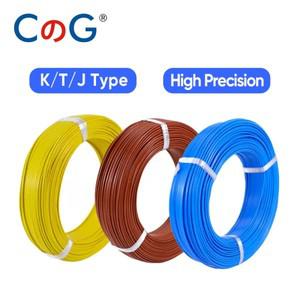 CG KTJ 타입 PTFE 절연체 차폐 열전대 와이어 고온 측정 라인 보상 케이블 2x0.3 2x0.5mm 2 코어