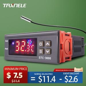 디지털 온도 컨트롤러 조절기 인큐베이터 릴레이 LED 10A 가열 냉각 STC-3000 STC 1000