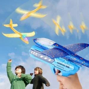 신광 LED 날으는 비행기+권총세트 에어글라이더건 슈팅건 반짝반짝 빗나는 비행기