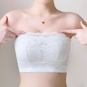 얇은 브라탑 노와이어 웨딩브라 레이스 오프숄더브라