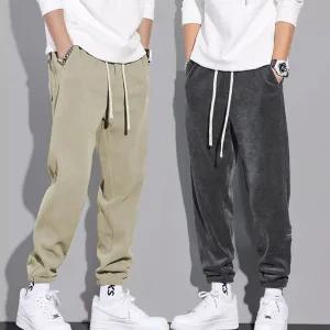 남성 코듀로이 기모 트레이닝 팬츠 4XL 1P 운동 조거 트레이닝바지