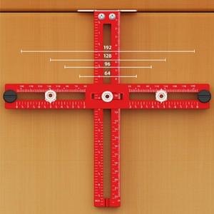 캐비닛 하드웨어 지그 알루미늄 합금 핸들 드릴 가이드 서랍 당겨 펀치 로케이터 조정 가능한 목재 템플릿