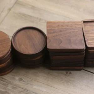 우드 원목 차 티 컵 받침 홀더 퍼즐 F타입 코스터