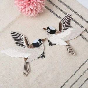 [콩심팥심]새모양 참새 캐주얼 와펜 자수 필수템 패치 한복 의류