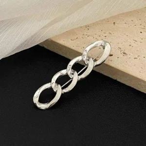 [콩심팥심]체인 베이직 실버 브로치 패션 올데이 액세서리 옷핀