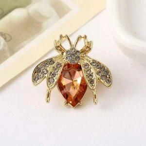 [콩심팥심]꿀벌 인기 크리스탈 브로치 패션 감성 액세서리 옷핀