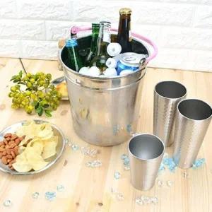 (중) 얼음통 스테인레스 얼음바스켓 스텐통 홈파티