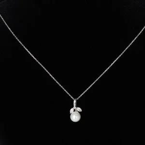 시후주얼리 실버925 핵진주 꽃잎 진주목걸이 SS585N 반지목걸이줄