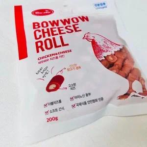 바우와우 치킨 치즈롤 200g 강아지소고기간식 오리고기 수제간식