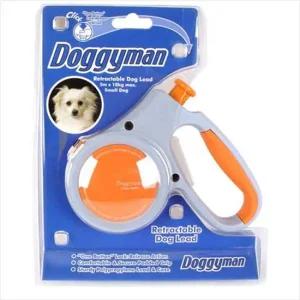 강아지자동리드줄 D18 도기맨 도기워커 자동줄5m (20kg이하)-오렌지 대형견리드줄