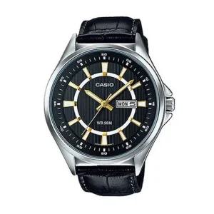 카시오 MTP-E108L-1A 남성 아날로그 가죽 손목 시계