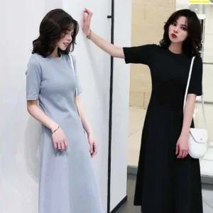 롱원피스 롱 반팔 여름원피스 플레어원피스 원피스 오