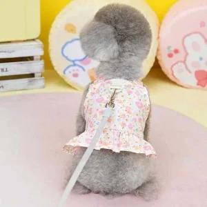 애견 사계절 플라워 꽃 패턴 산책 원피스 증멍사진