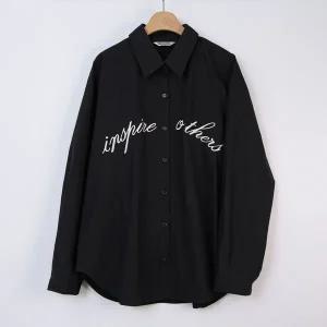 [하프클럽/] 코레터링자수루즈남방 WBS585M510 빅사이즈