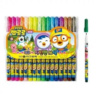 지구 뽀로로 사인펜 16색 X2개 수성싸인펜 미술학용품