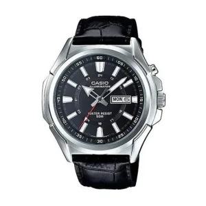 카시오 MTP-E200L-1A 엔타이서 남성 아날로그 가죽 손목 시계