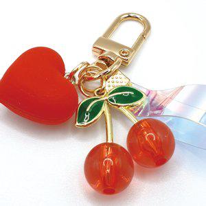 레드 체리 키링 열쇠고리 키홀더