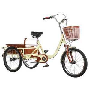 3륜 세발 자전거 수납형 시골 짐칸 인력거 바스켓 차