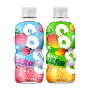 [팔도][G] 팔도 코코뿌요 제로 복숭아맛 / 애플망고맛 280ml 24입 (2종 택1) / 나타드코코 음료