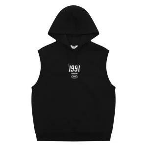 [에꼴리에] 남자 가을이월 시그니처 블랙 후드조끼(24C0733)