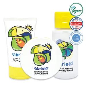 브리엘  퀸즈랜드 썬크림 70ml+퀸즈랜드 썬팩트 15g+병풀 클렌징워터 250ml