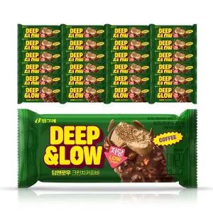 [빙그레] 딥앤로우 크런치 커피바 24개 / 저당 아이스크림