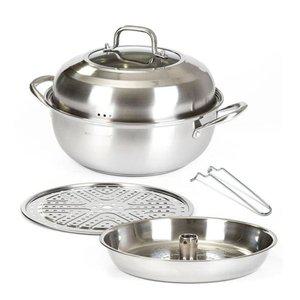 고품질 키친아트 찜냄비 찜솥 인덕션 스텐 해물 찜기 32cm 찜통냄비 스텐곰솥 찜기냄비 찜판 (WFHUJ3G)