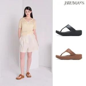 브루마스 소가죽 아치 커브드 플리플랍