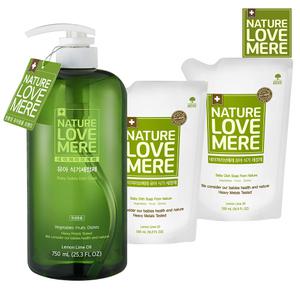 네이쳐러브메레 식기세정제 용기 1개 + 리필500ml 2팩