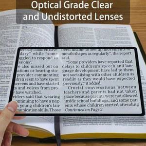 돋보기 라이트 A5 초박형 배율 루페 3X 시트 대형