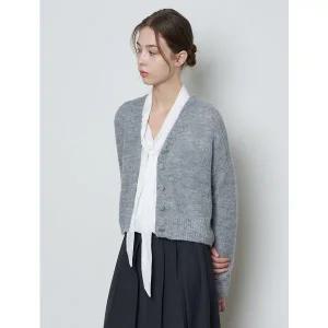 [미니멈][미니멈 에브리데이]베이직 울 V넥 버튼 긴팔 가디건 (EB3CK044D)