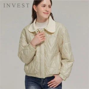 [인베스트]하트 누빔 니트 카라 패딩 점퍼_INI5W1JP1301
