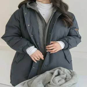 국내제작 3종 여성 고급 면100% (5온스누빔안감) 후드 롱 사파리 누빔 야상점퍼 겨울