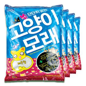 키티스마일 응고형모래 고양이모래 키티크린(레몬향) 5L X4포 