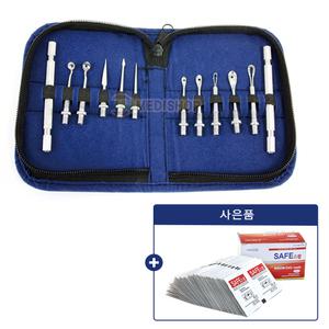 [사은품증정] 여드름압출기 12종 세트 5115 여드름제거기 피지제거기 의료용큐렛 피지제거 피부과